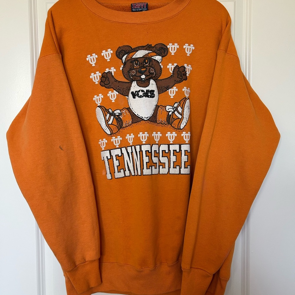 Savvy Orange Tennessee Bear Sweater